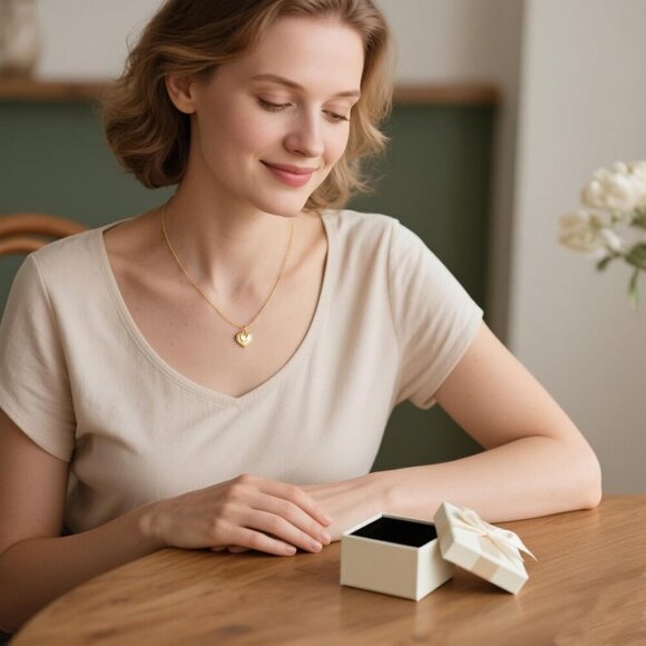 925 Sterling Silver Love Heart Choker Necklace for Women Teens Chunky Love Heart - Picture 4 of 7